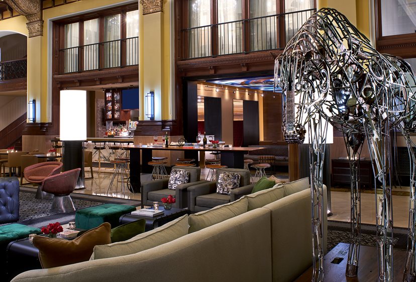 Image of Blobby with wire horse sculpture at The Union Station Nashville Yards, a member of Historic Hotels of America since 2015, located in Nashville, Tennessee
